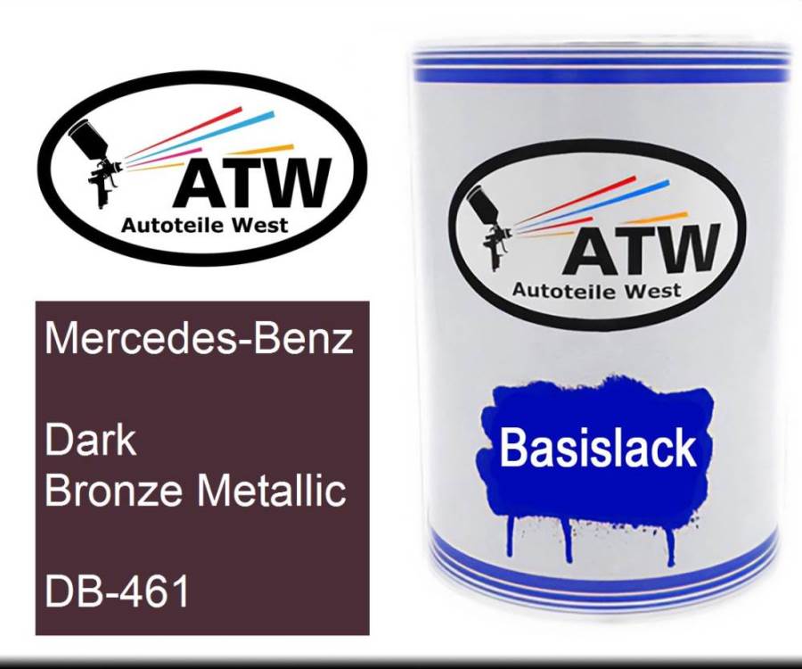 Mercedes-Benz, Dark Bronze Metallic, DB-461: 500ml Lackdose, von ATW Autoteile West.